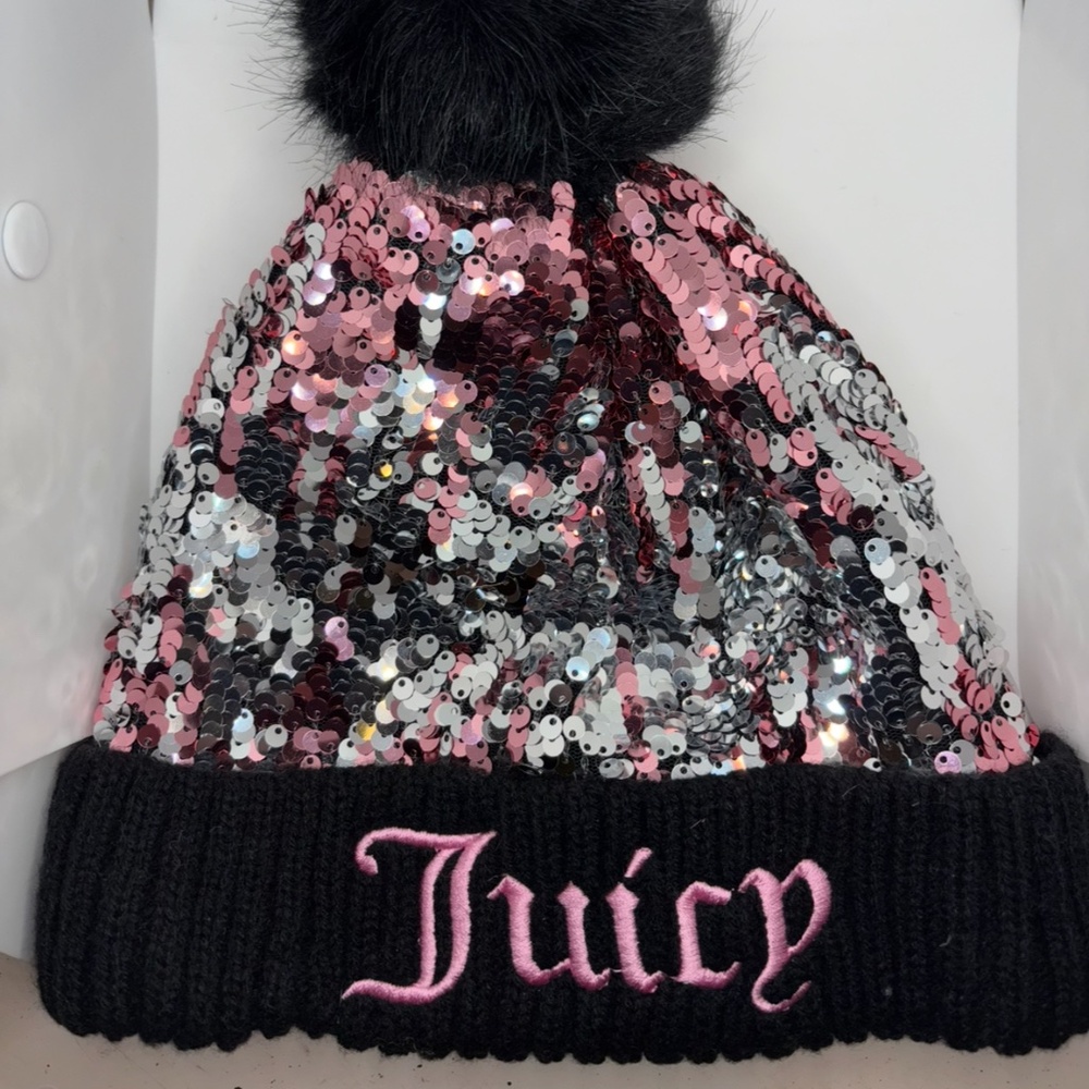 Juicy Couture kids sequin beanie, one size